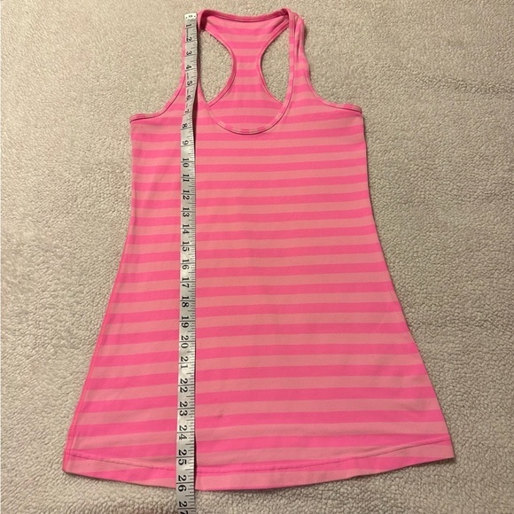 Lululemon Cool Racerback Tank Top Apex Stripe Zing Pink Light - Picture 6 of 9